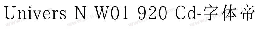 Univers N W01 920 Cd字体转换